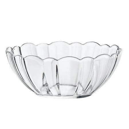 

Acrylic Round Clear Salad Bowl Food Serving Lotus Bowls for Fruit Vegetable Dessert Snack (13.2cm)