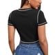 thumbnail image 5 of TRKIYQC Y2k, camiseta de verano para mujer, camisetas con estampado de pequeño ángel, camisetas de manga corta con cuello redondo y puntadas en contraste, Tops cortos para mujer, ropa de calle TRKIYQC  perder, 5 of 7