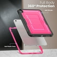 thumbnail image 3 of Dteck Hard Case for iPad Air 11 Inch (M3/M2-2025/2024), Heavy Duty Military Grade Rugged Shockproof Protective Cover with Built-in Kickstand Cover, Rose, 3 of 8