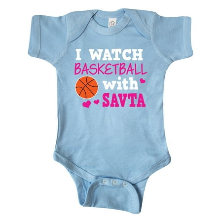 

Inktastic I Watch Basketball with Savta Gift Baby Girl Bodysuit