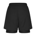 thumbnail image 6 of Hurxie Men's 2 in 1 Workout Running Shorts 5" with Pockets Quick Dry Gym Athletic Shorts with Compression Liner Black,M, 6 of 6