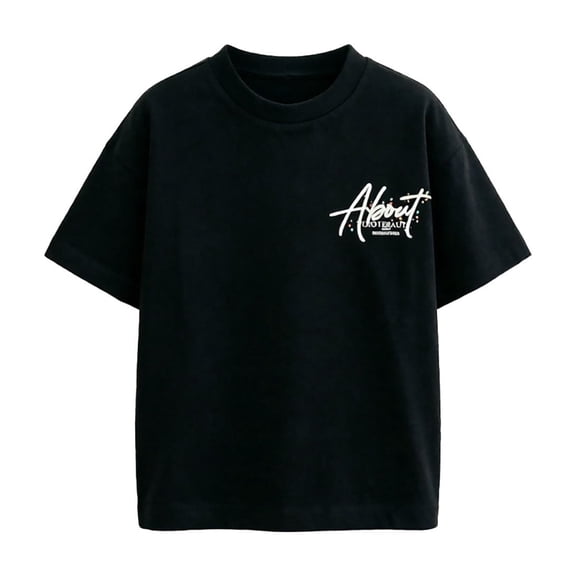 Big T-Shirts For Boys Short Sleeve Design Printed Casual Cool Stylish For Daily Wear Tees Size 9-10T