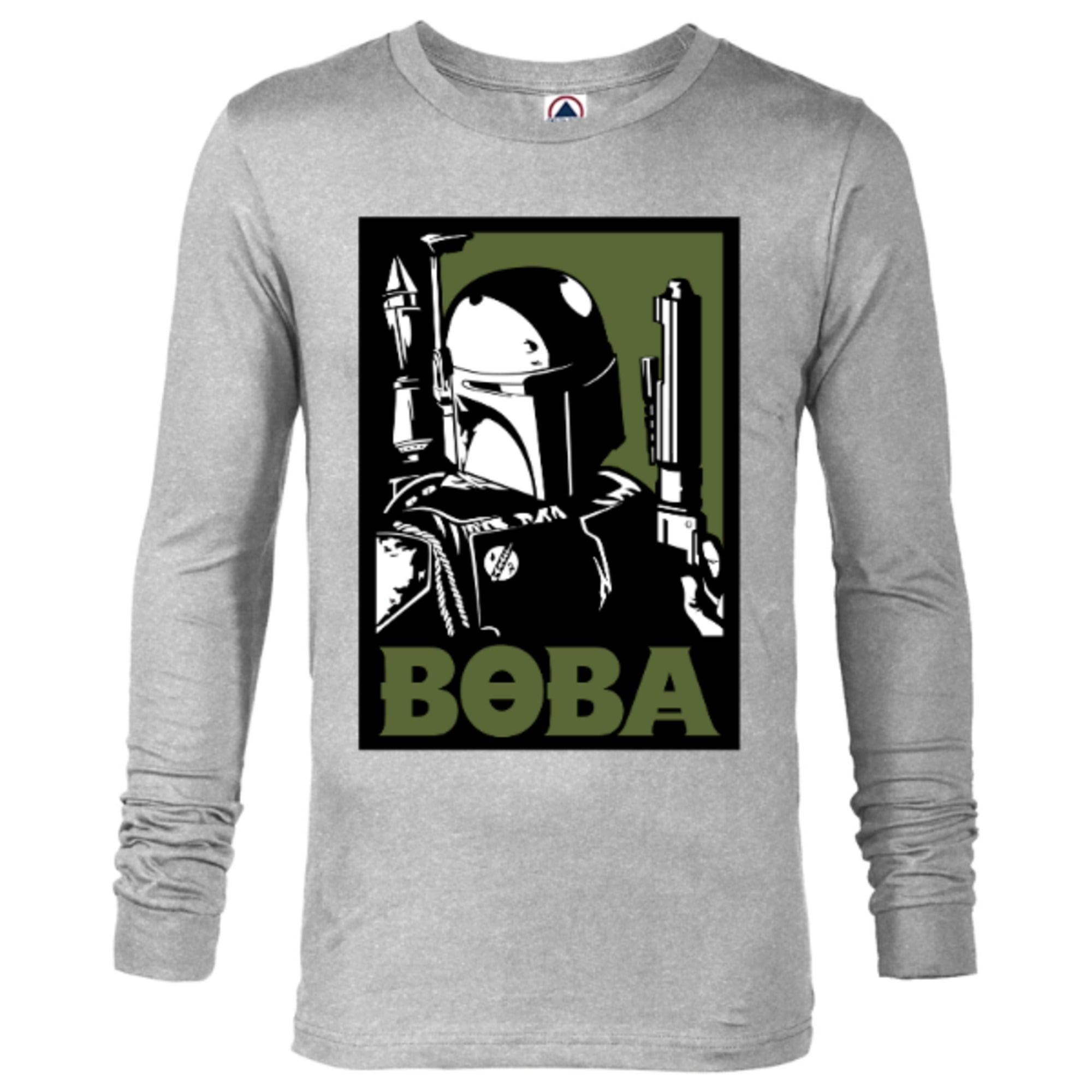 Star Wars Boba Fett Poster - Long Sleeve T-Shirt for Men -Customized-Athletic Heather