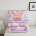 thumbnail image 5 of Manfei Adorable Axolotl Full Size Comforter Sets,Animals Pattern Bedding Comforter Set,Pink Reversible,3pcs,1 Comforter and 2 Pillowcases, 5 of 7
