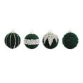 thumbnail image 5 of Mecorevxz 16 Pcs Velvet Christmas Balls Flocked Christmas Tree Ornaments Plastic Balls Xmas Decorative Hanging Ornaments Christmas Tree Decoration 2.36 Inch(Green), 5 of 8