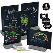 Mini Chalkboards with Wooden Base for Decoration Doublesided Memo Blackboard Signs 22 x 15CM