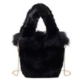 thumbnail image 1 of Bolso de hombro con cadena para mujer, bolso de mano informal y esponjoso, bolso de mano suave y versátil, 1 of 7