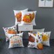 thumbnail image 5 of Funda de almohada de 4 piezas de terciopelo de piel de melocotón Feliz Día de Acción de Gracias, funda de almohada de calabaza de cosecha de otoño, funda de almohada de 45 x 45 cm, estilo 2, 5 of 5