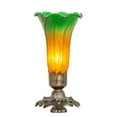 thumbnail image 6 of 7.5" High Amber/Green Tiffany Pond Lily Victorian Accent Lamp, 6 of 7