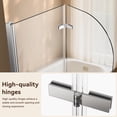 thumbnail image 7 of 34-35.5" W x 58" H Frameless Folding Pivot Bathtub Door, 1/4" Tempered Glass, 7 of 7