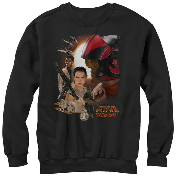 Men's Star Wars The Force Awakens Characters  Sweatshirt Black Medium