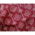 thumbnail image 4 of oneOone Silk Tabby Carmine Red Fabric Geometric Bandhani Craft Projects Decor Fabric Printed By The Yard 42 Inch Wide, 4 of 4