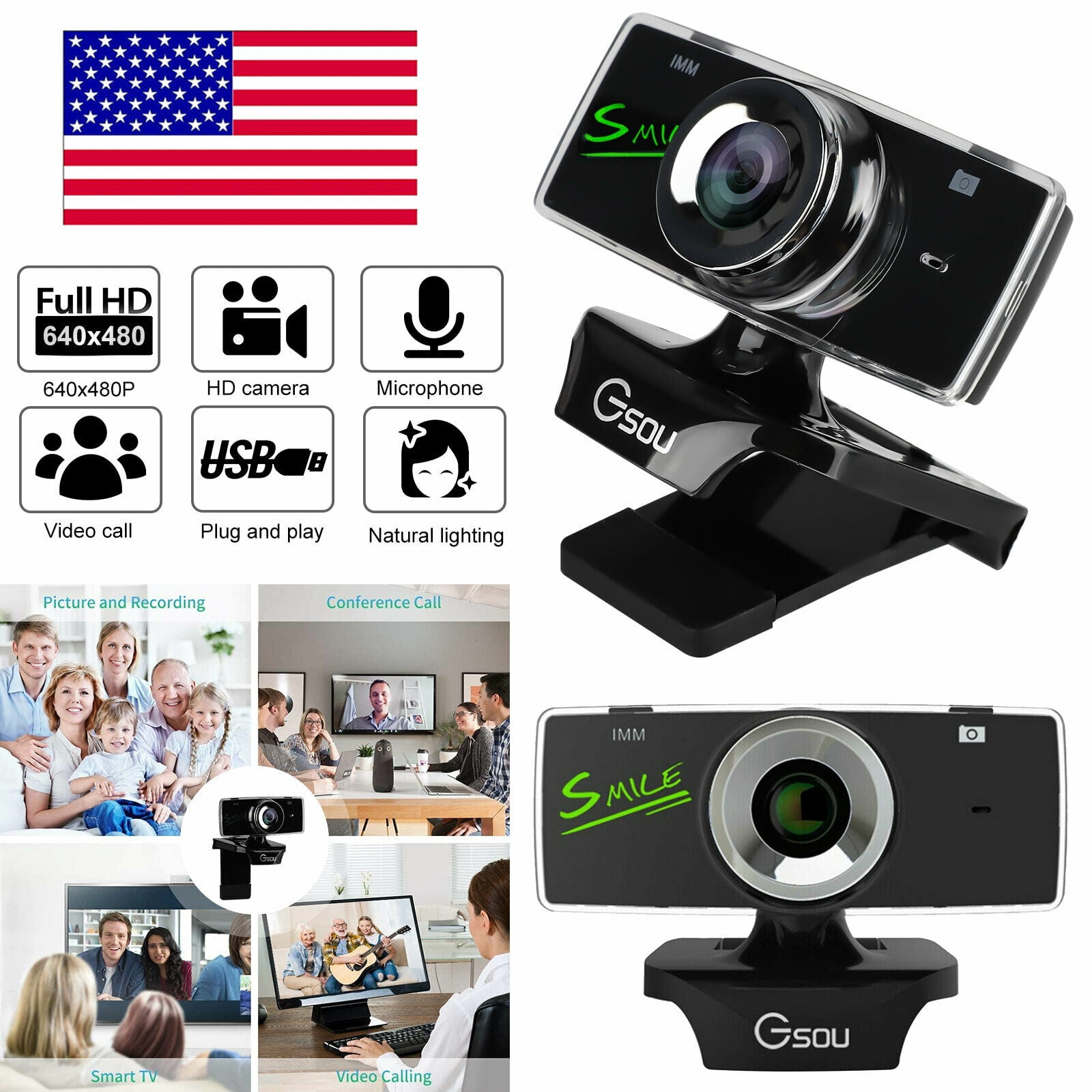USB cam Auto White Balance&Color Correction  Camera for PC/Laptop/Desktop