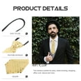 thumbnail image 3 of GAXIRE Golden Polyester Sequin Necktie for Men Office Work 1Pack, 3 of 8