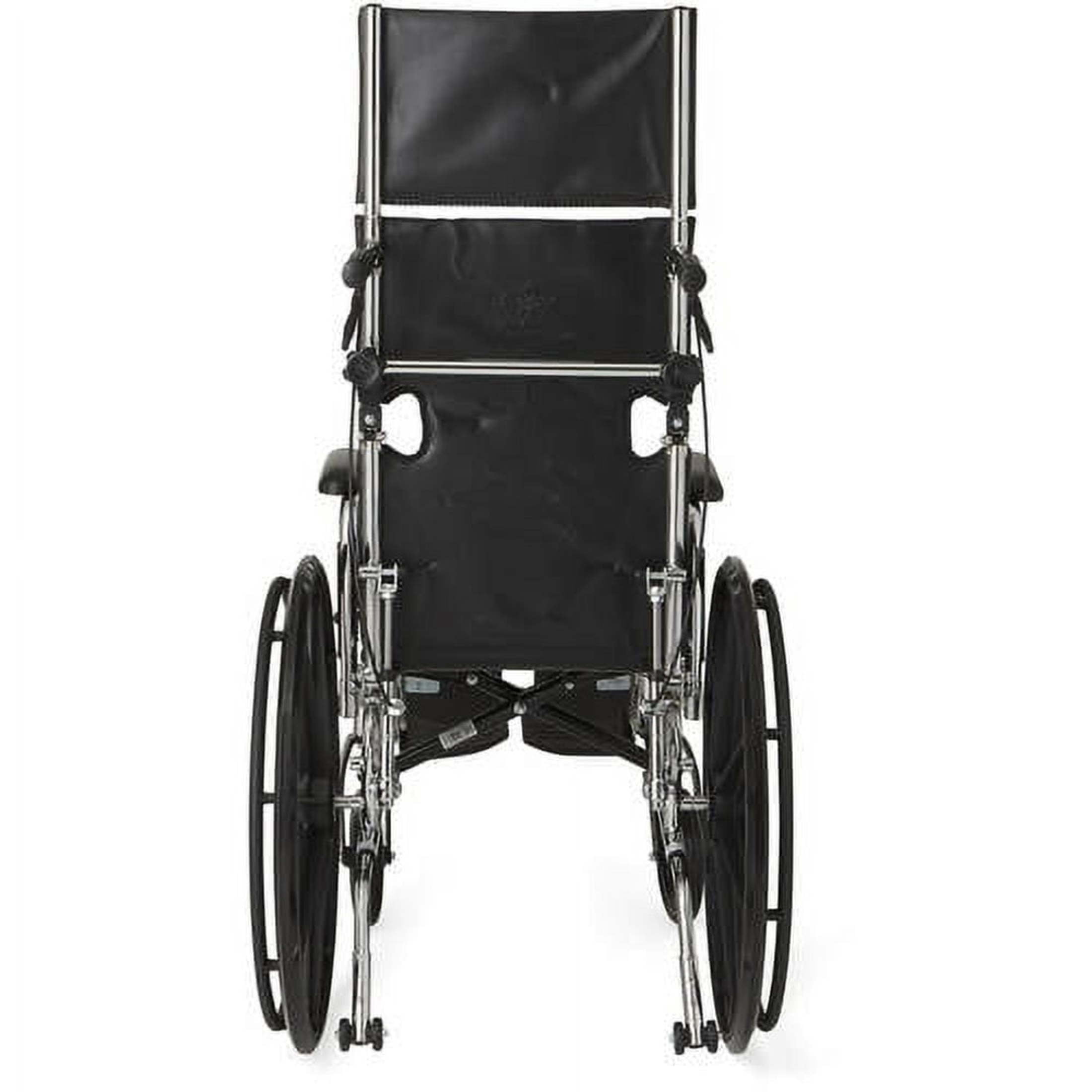 Medline Excel Reclining Wheelchair, 16" Wide Seat, Desk-Length Removable Arms, Elevating Leg Rests
