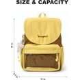 thumbnail image 4 of Sunyuer Women Kawaii Flap Ita Backpack, Large Capacity Clear Front Pocket Backpack with Star Charm, Lightweight Nylon Casual Daypack for School Travel, 4 of 8