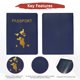 thumbnail image 5 of Conjunto de Funda para Pasaporte y Etiqueta de Equipaje Uxcell - Funda de Pasaporte de Privacidad Segura - Etiquetas de Maleta - [Azul Oscuro - Cuero PU] Accesorios de Viaje, 5 of 7