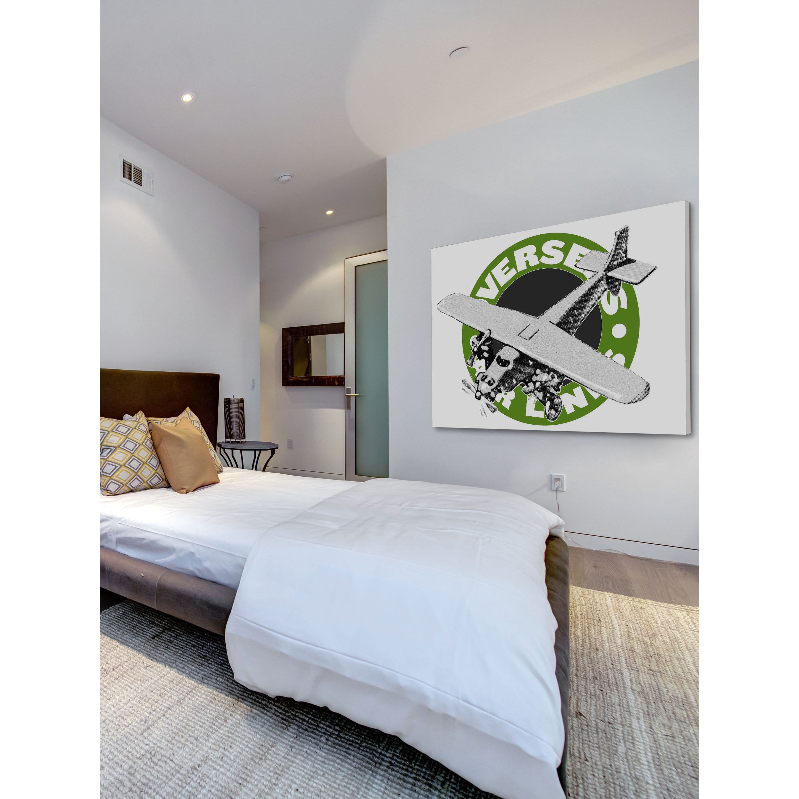 Marmont Hill "Overseas Air Lines Green" Painting Print on Canvas
