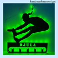 thumbnail image 2 of Handmadetneonsign Girl Long Jump Medal Hanger, Long Jump Metal Holder, Sport House Metal Wall Decor 038186, 2 of 5