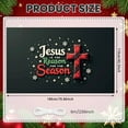 thumbnail image 2 of Red Plaid Cross Jesus Banner Snowflake Decor Christian Display 3D Lettering Religious Theme Christmas Backdrop for Christmas Celebration Church Event Christian Gathering, 2 of 9