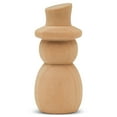 thumbnail image 4 of Snowman Peg Dolls 2-3/4 inch, Pack of 12 Wooden Peg Dolls for Christmas Crafting, Nativity Scenes, Holiday Decorations, by Woodpeckers, 4 of 7