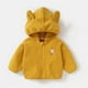 thumbnail image 2 of Gibobby Chamarra niñoAbrigo con capucha de lana borrosa para bebé, chaqueta acolchada de algodón para invierno, otoño e invierno, Top cálido para niños y(Amarillo, 3-4 Años), 2 of 3