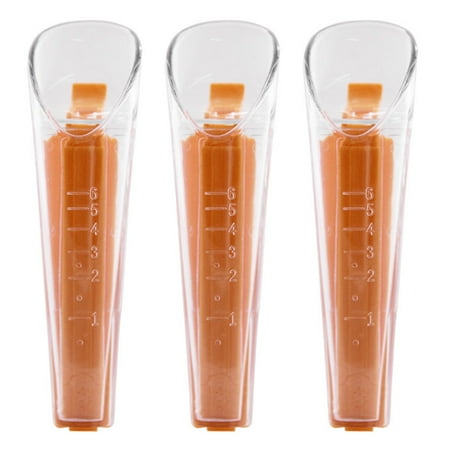 

3 Sets Dry Yeast Measuring Cup Yeast Weighing Cups Plastic Measuring Cup Baking Measuring Cup With Scale and Sealing Clip Kitchen Gadget (Orange)