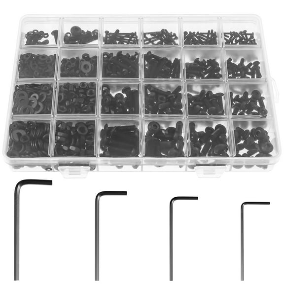1705 Pcs Machine Screw Assortment Kit M2 M3 M4 M5 Metric Bolts and Nuts Kit with Lock and Flat Washers Machine Screw Assortment with Allen Wrench