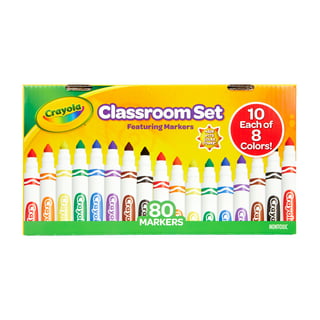 Crayola Classic Thin Line Marker Set, 10 Ct, Multi Colors, Back to School  Supplies for Kids 