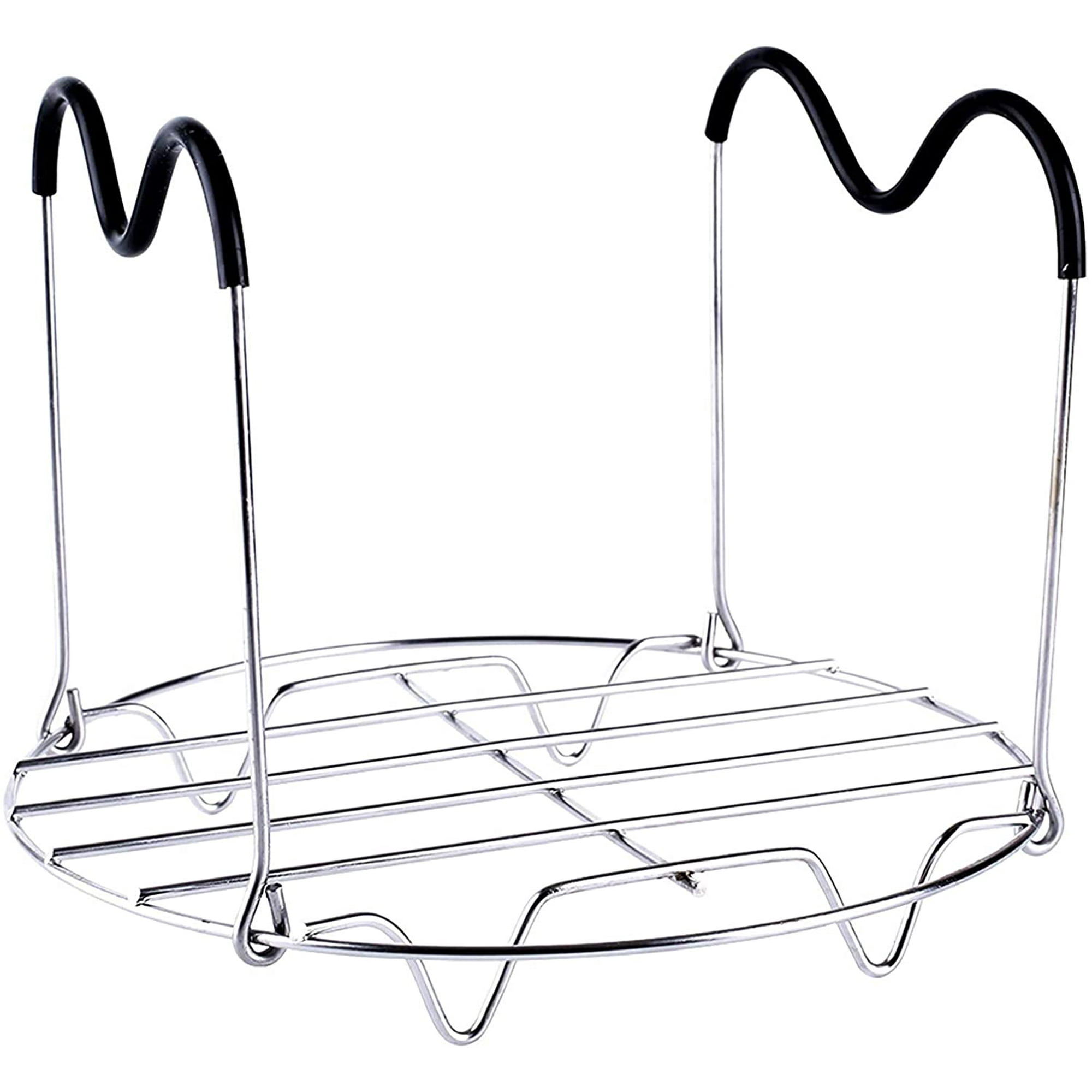 Steamer Rack Trivet with Heat Resistant Silicone Handles Compatible with Instant Pot 6 8 qt Accessories Stainless Steel Steaming Rack Trivet Stand for Pressure Cooker Walmart