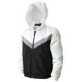 thumbnail image 3 of Ma Croix Mens Two Tone Hoodie Windbreaker Lightweight Slim Fit Quick Dry Outerwear Jacket, 3 of 5
