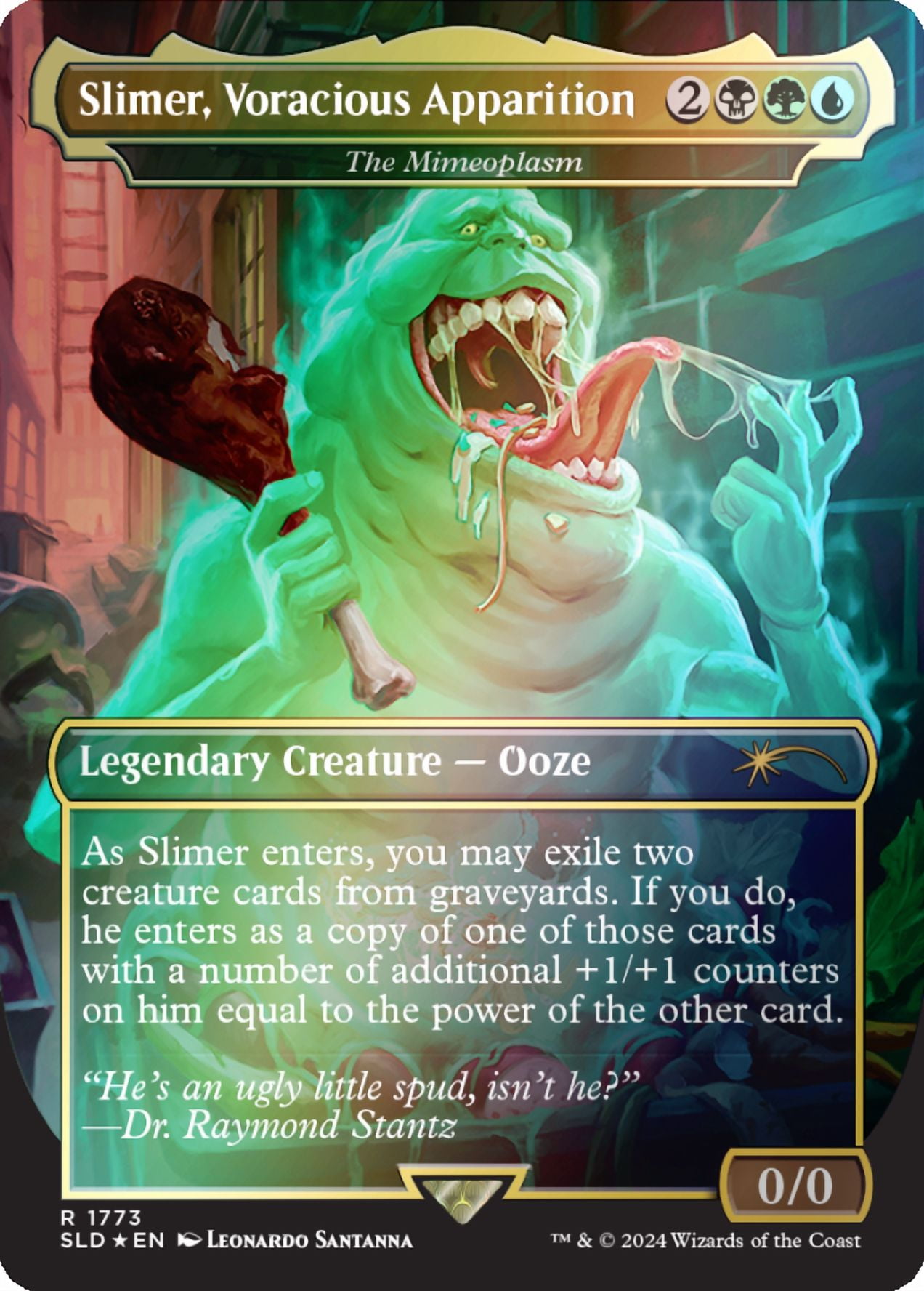 Magic the Gathering Secret Lair x Ghostbusters: Slimer Foil Edition