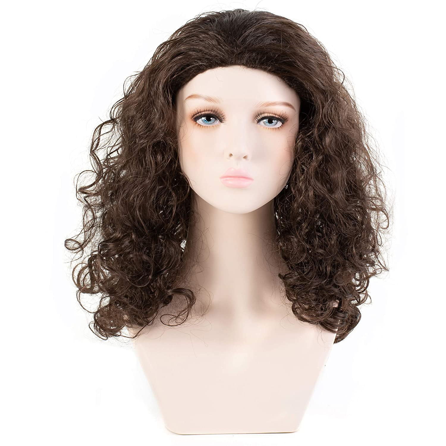 Hairwiz 20 Inch Chocolate Brown Brunette Long Curly Wavy Hair Full Head