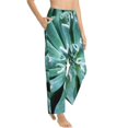thumbnail image 6 of Salouo Teal Cactus Print Women's Pajama Pants Casual Loose Sweatpants PJs Flowy Pants Drawstring Palazzo for Women Wide Leg Pants Lounge Pajama -XX-Large, 6 of 8