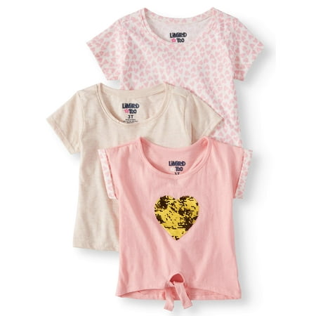 - Solid, Heart Printed & Reversible Sequin T-shirts (Baby Girls & Toddler Girls)