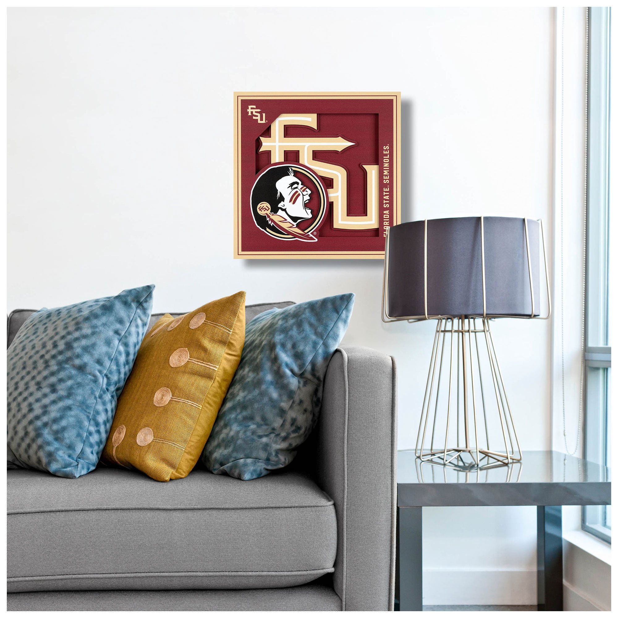 Florida State Seminoles 12'' x 12'' 3D Logo Wall Art