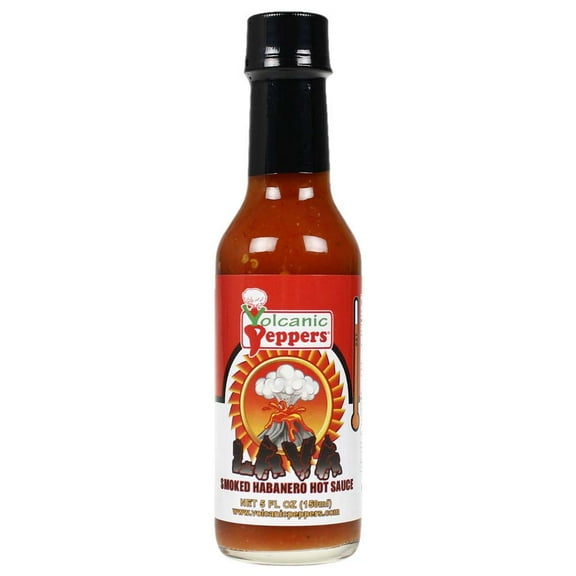 Volcanic Peppers Lava Smoked Habanero Hot Sauce 5 Oz Bottle Smokey Heat LAVAVD2S