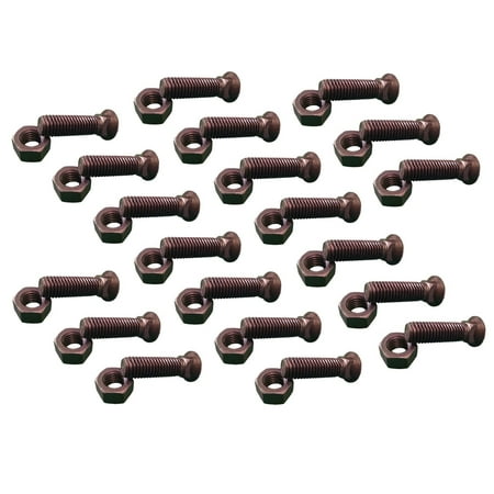 

20 - Plow Bolt & Nut for Blades/ Cutting Edge 5/8-11x2 1/2 - Grade 8 Dome Head