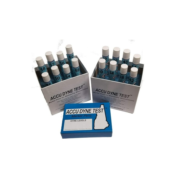 Accu Dyne Test Market Pens Kit (30-72) Extended for Plastic Films, 22 Units