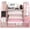 Pink, variant on INTIGE Paper 5 Compartment Mesh Desk Organizer with Drawer, Black