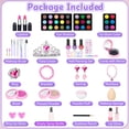thumbnail image 2 of Kit de maquillaje Hollyhi, 62 unidades, para niñas de 3 a 12 años, con funda morada, 2 of 8