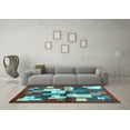 thumbnail image 3 of Ahgly Company Indoor Rectangle Abstract Light Blue Contemporary Area Rugs, 7' x 10', 3 of 4