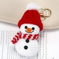 thumbnail image 3 of Fwttom Polyeste R, Crocheted Snowman and Santa Claus Keychains Made of Wool Yarn, 3 of 3