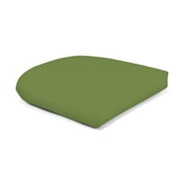 Casual Cushion Solid Sunbrella® Fabric 1-Piece Indoor/Outdoor Wicker Seat Pad Cushion, 19.5"W x 19.5"L, Spectrum Cilantro