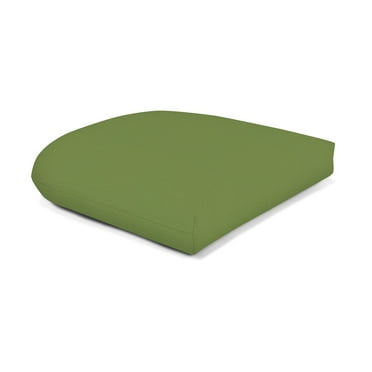 Casual Cushion Solid Sunbrella® Fabric 1-Piece Indoor/Outdoor Wicker Seat Pad Cushion, 19.5"W x 19.5"L, Spectrum Cilantro