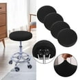 thumbnail image 4 of Bar Stool Covers Round Soft Waterproof Polyester Elastic Seat Covers black, 4 of 8