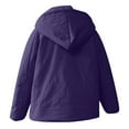 thumbnail image 4 of Drses Women's Crew Neck Pullover Puffer Jacket - Long Sleeve with Half Zip and Hood, 4 of 6