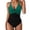 X3 Green, variant on Ticikt Women Deep V One Piece Swimsuit, Color Block Waist Ruched Drawstring Slim Fit Bathing Suit,Black,XXL