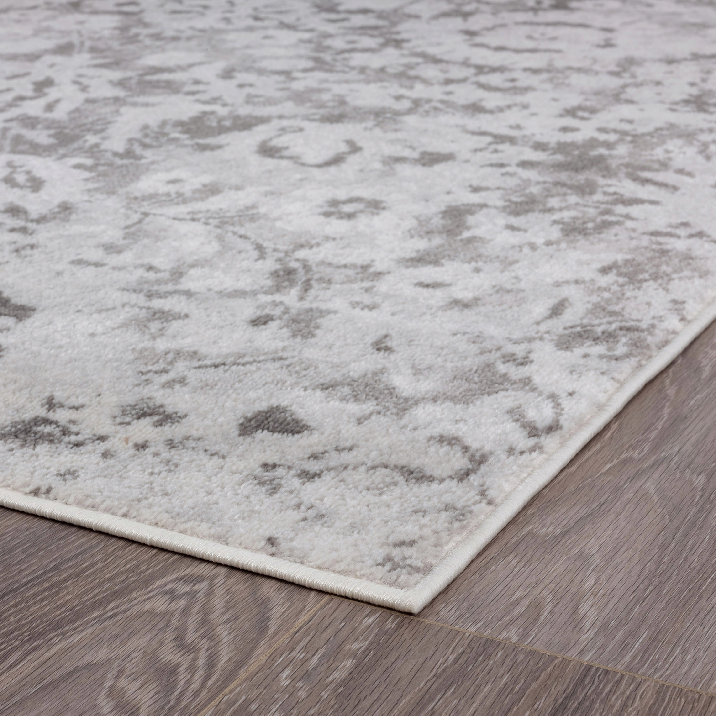 Bliss Rugs Persian Traditional Area Rug, Floral Indoor Rugs for Living Room, Dining Room, Bedroom | Gray, 4' x 6' (4'x5'3'')