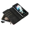 thumbnail image 6 of TECH CIRCLE Wallet Case for Samsung Galaxy Z Fold 3, Galaxy Z Fold 3 Case for Women Men Durable PU Leather Kickstand Magnetic Buckle Flip Folio Strap Wristlet Zipper Card Holder Phone Cases,Black, 6 of 10